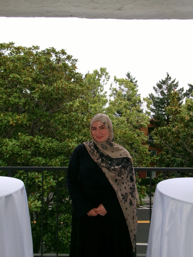 Soraya Elchehimi on a balcony