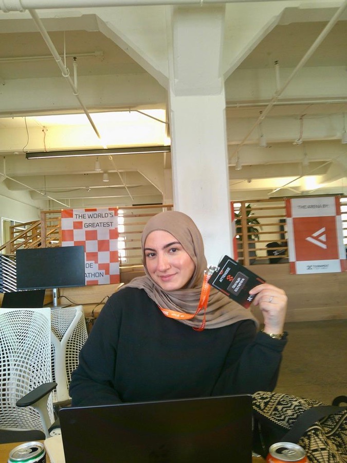 Soraya Elchehimi at a hackathon